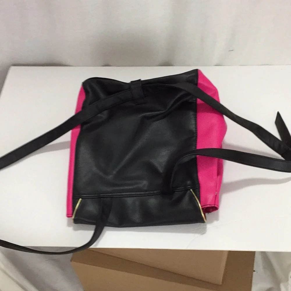 Juicy Couture Black and Pink Backpack Purse Bag